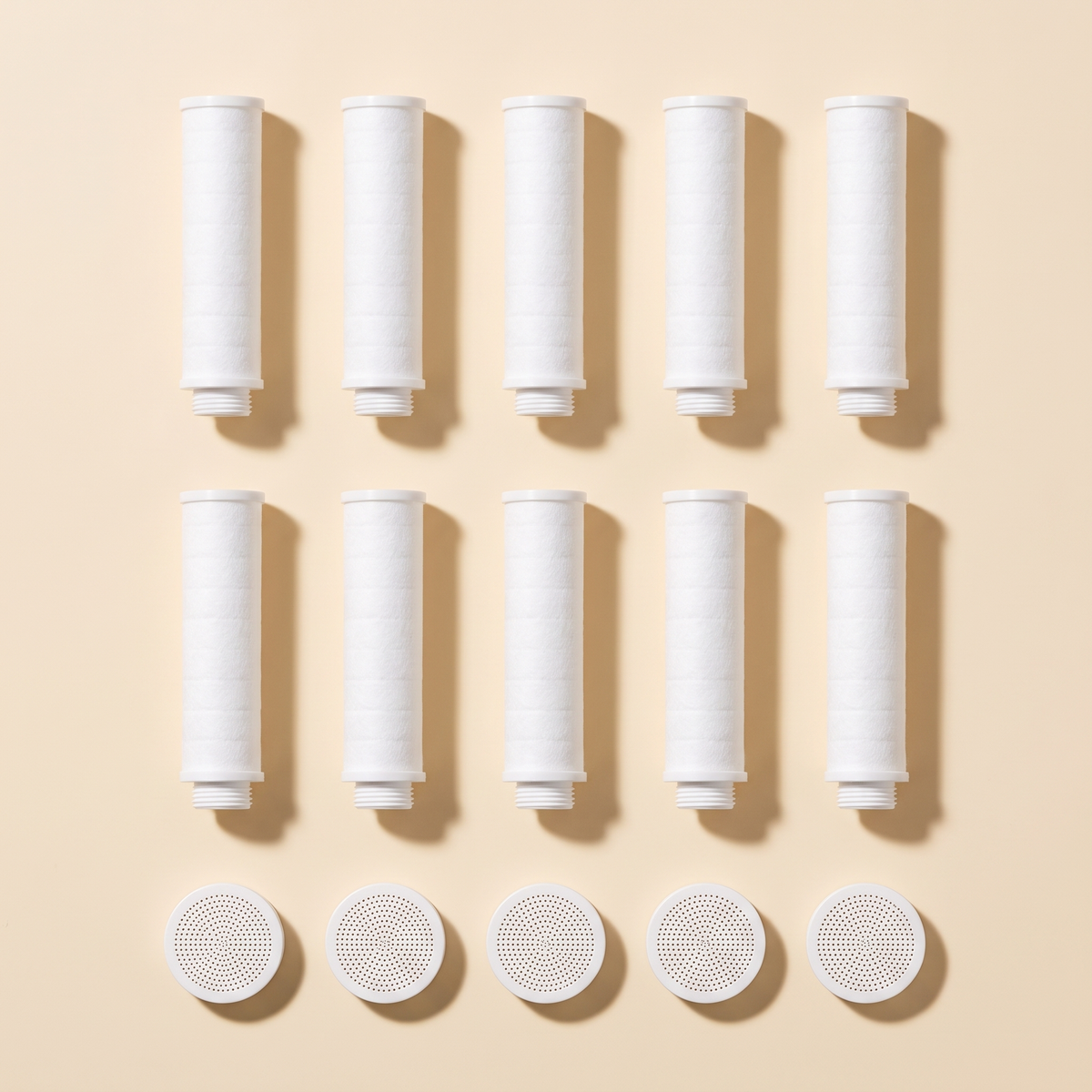 Recharge Purissea : 10 cartouches filtrantes et 5 modules anti-chlore
