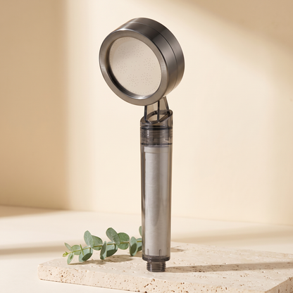 Pommeau de douche filtrant Purissea, coloris gris anthracite